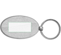 Llavero ovalado de madera